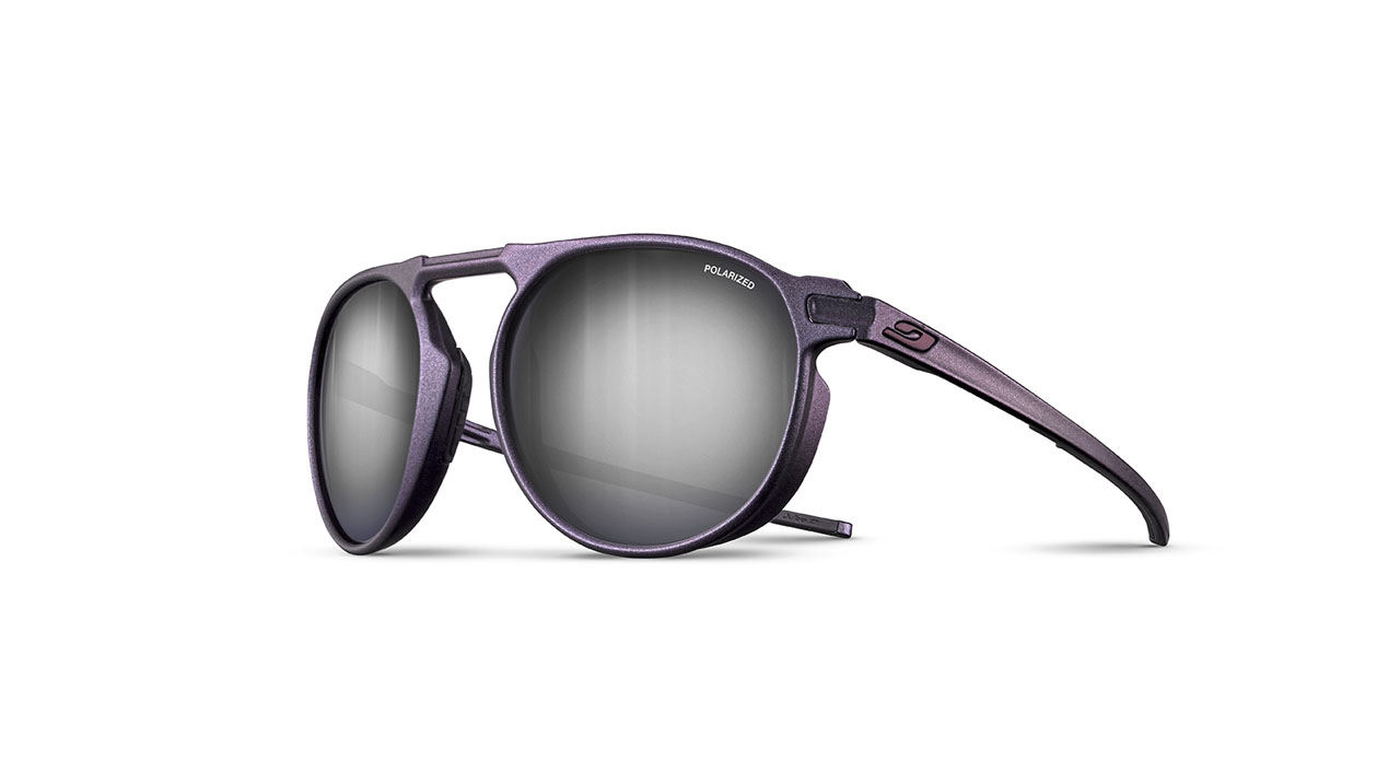 Paire de lunettes de soleil Julbo Js552 meta couleur mauve - Côté à angle - Doyle