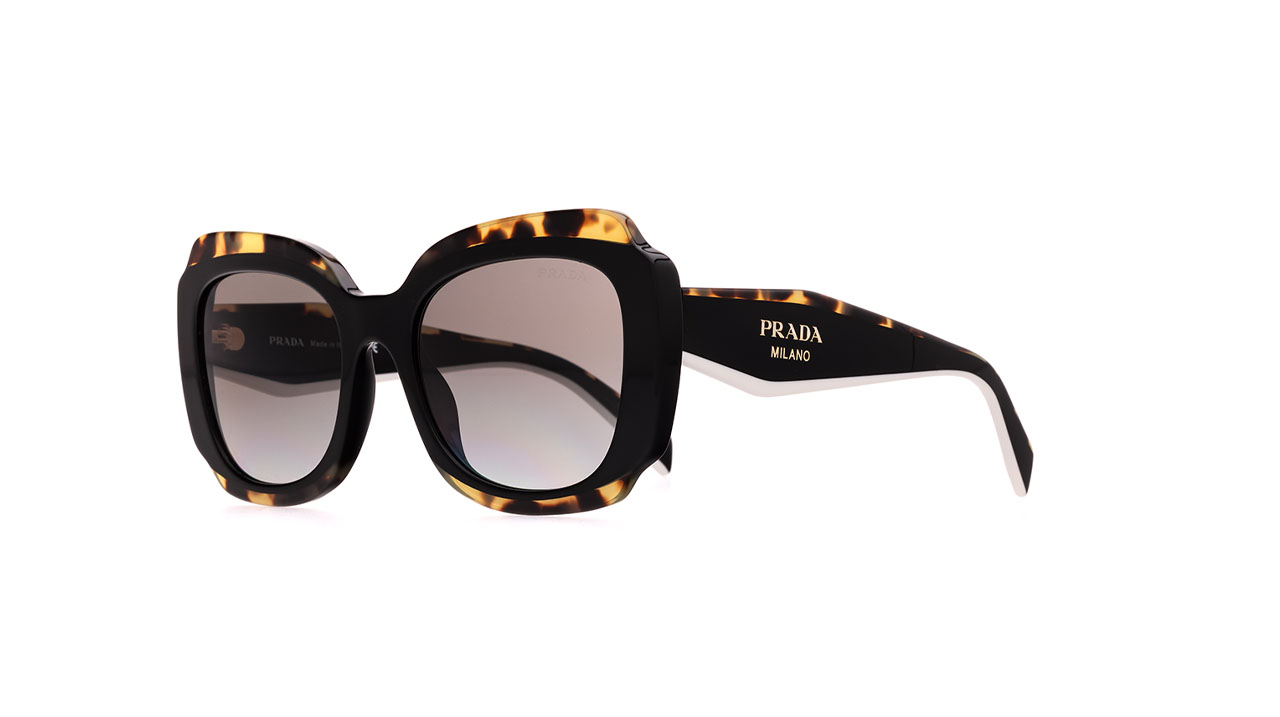 Paire de lunettes de soleil Prada Pr16y /s couleur noir - Côté à angle - Doyle