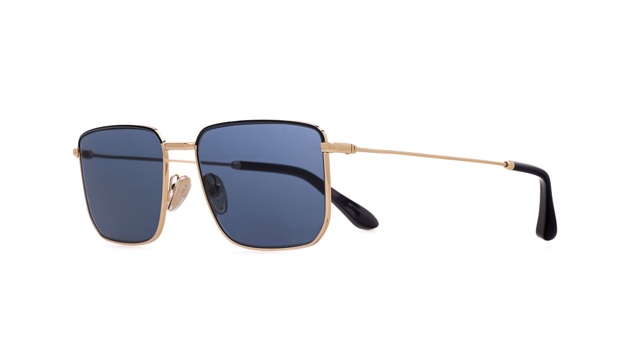 Paire de lunettes de soleil Prada Pr52y /s couleur noir or - Côté à angle - Doyle