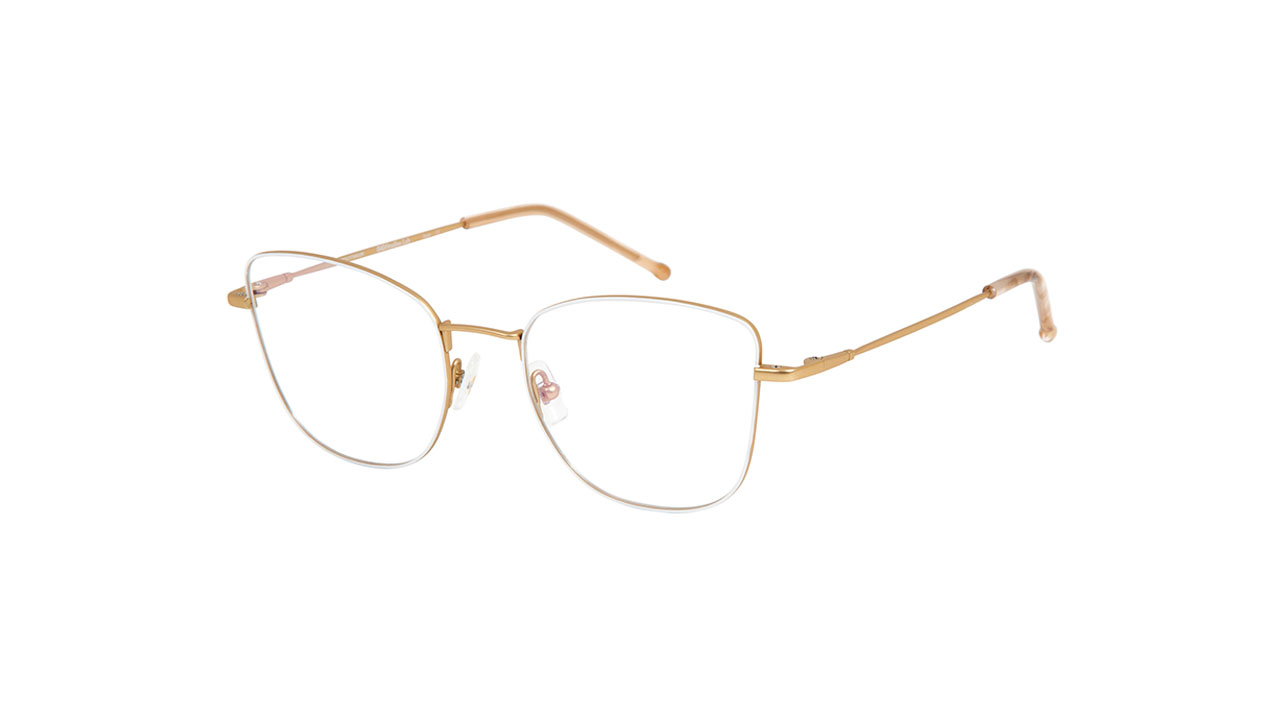Paire de lunettes de vue Gigi-studios Silma couleur or - Côté à angle - Doyle