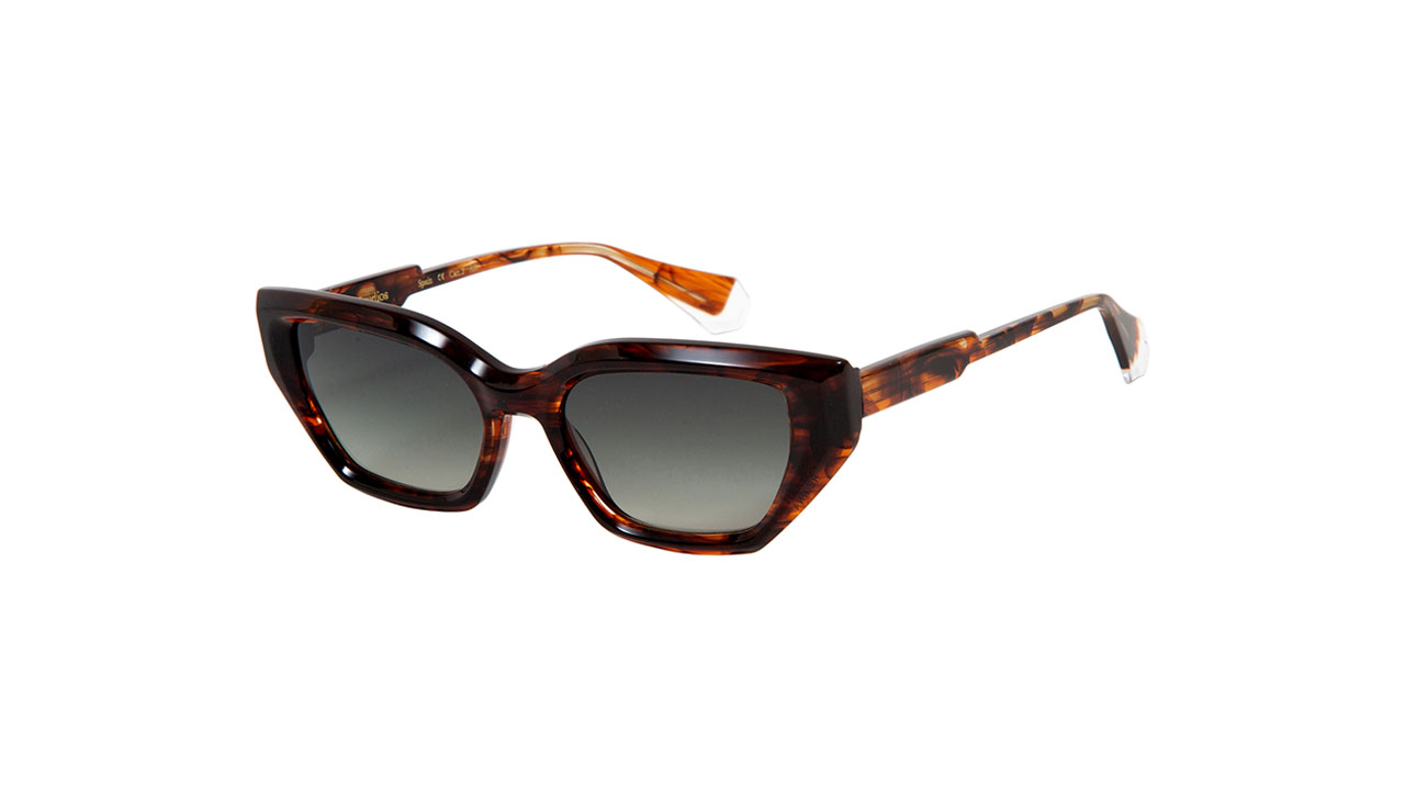 Paire de lunettes de soleil Gigi-studios Regina /s couleur brun - Côté à angle - Doyle