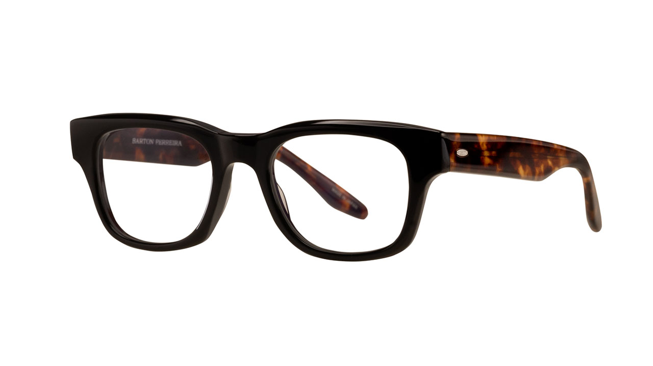 Paire de lunettes de vue Barton-perreira Yarner couleur noir - Côté à angle - Doyle