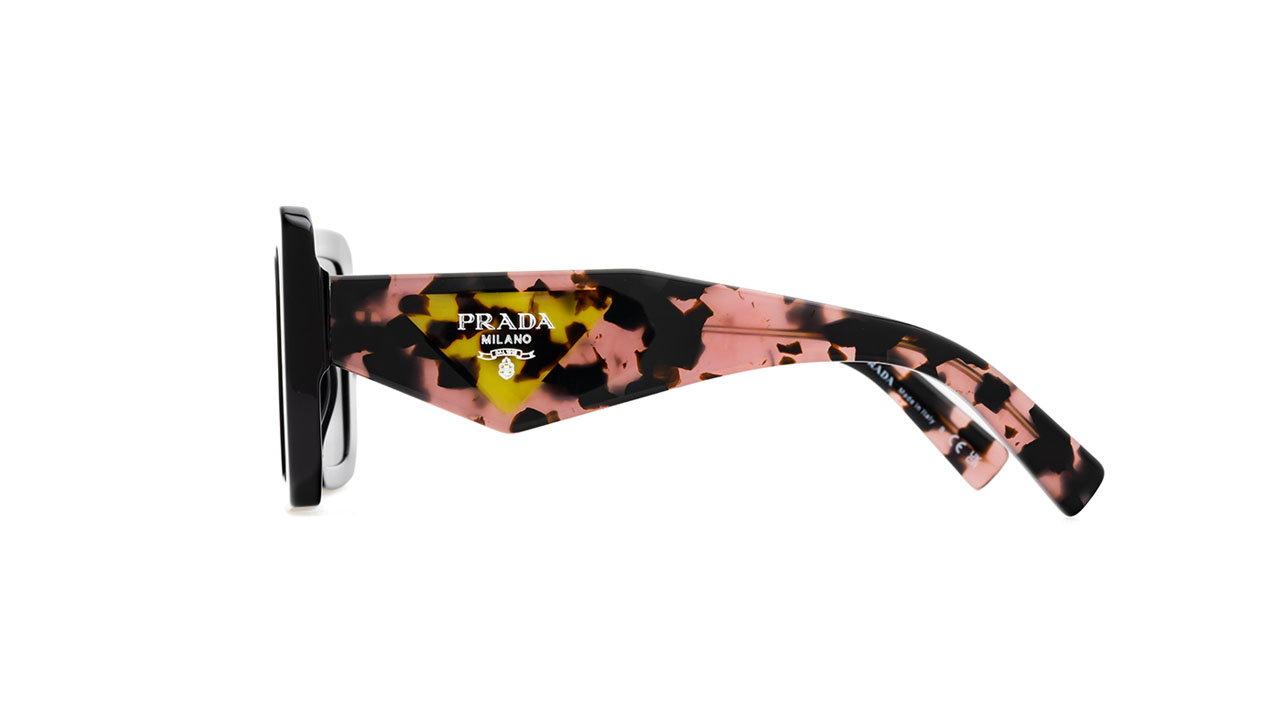 Paire de lunettes de soleil Prada Pr23y /s couleur noir - Côté droit - Doyle