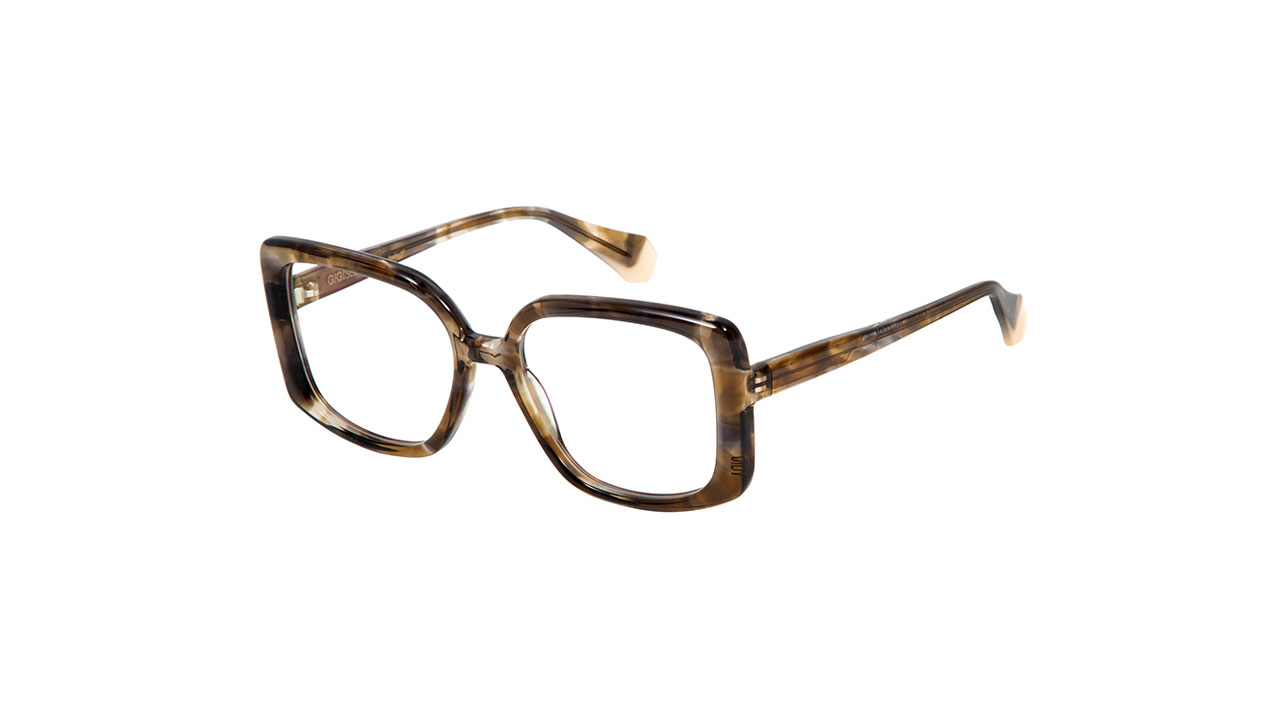 Paire de lunettes de vue Gigi-studio Sira couleur brun - Côté à angle - Doyle