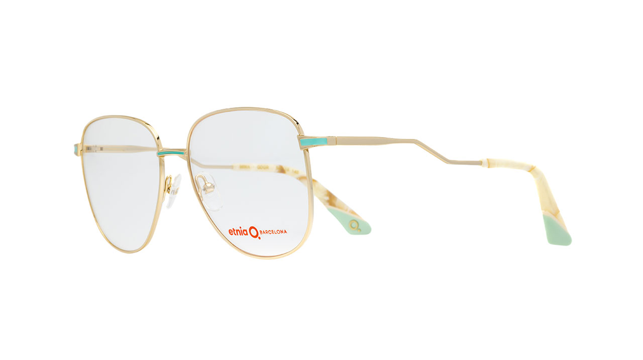 Paire de lunettes de vue Etnia-barcelona Mina couleur or - Côté à angle - Doyle