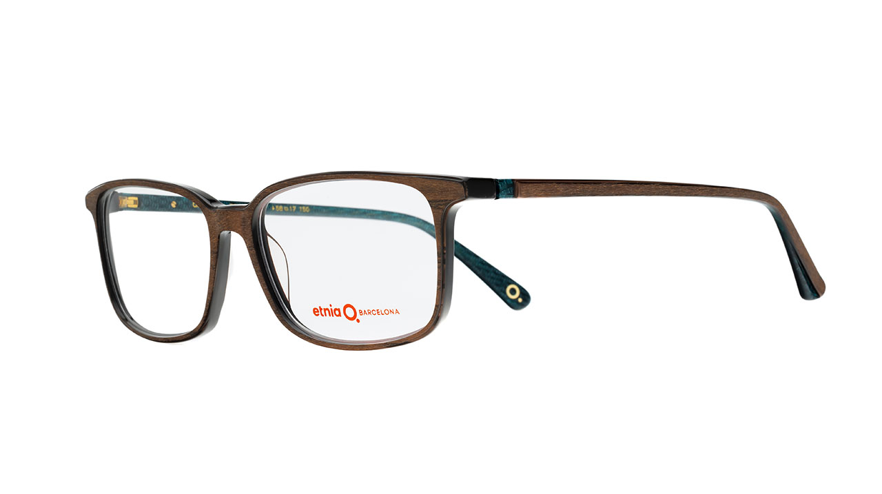 Paire de lunettes de vue Etnia-barcelona Cromarty couleur brun - Côté à angle - Doyle