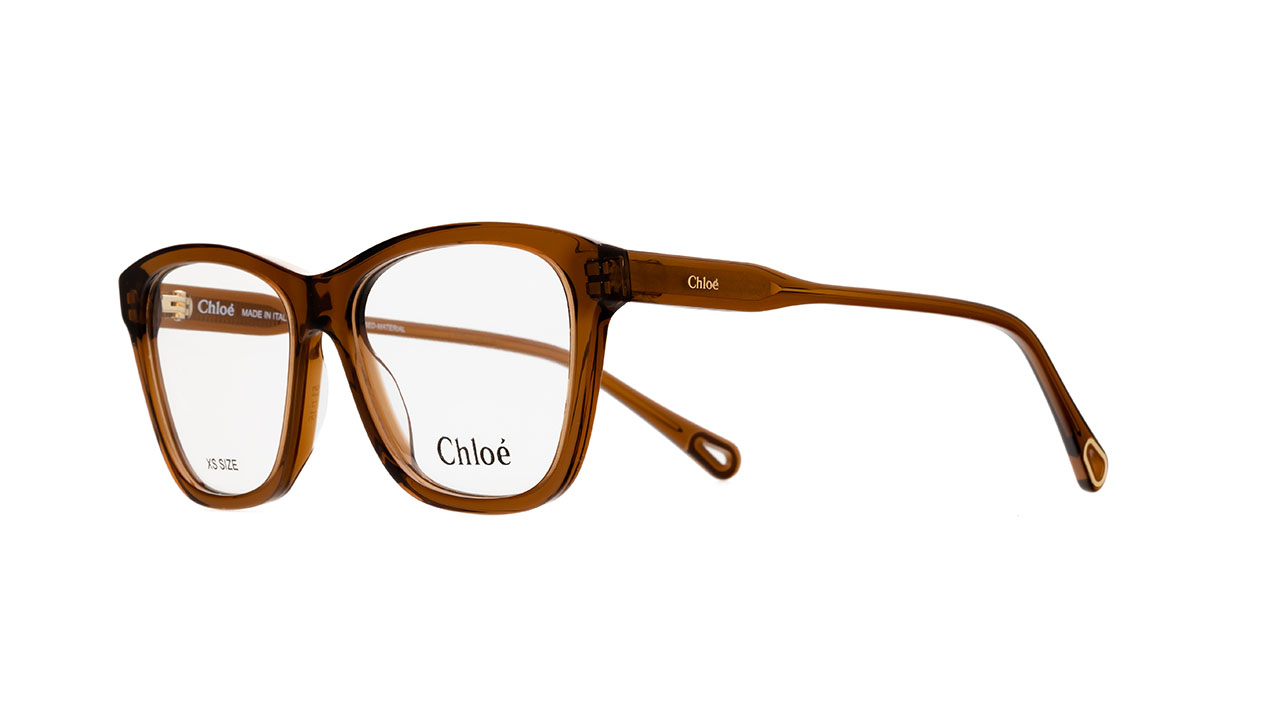 Paire de lunettes de vue Chloe Ch0084o couleur or rose - Côté à angle - Doyle