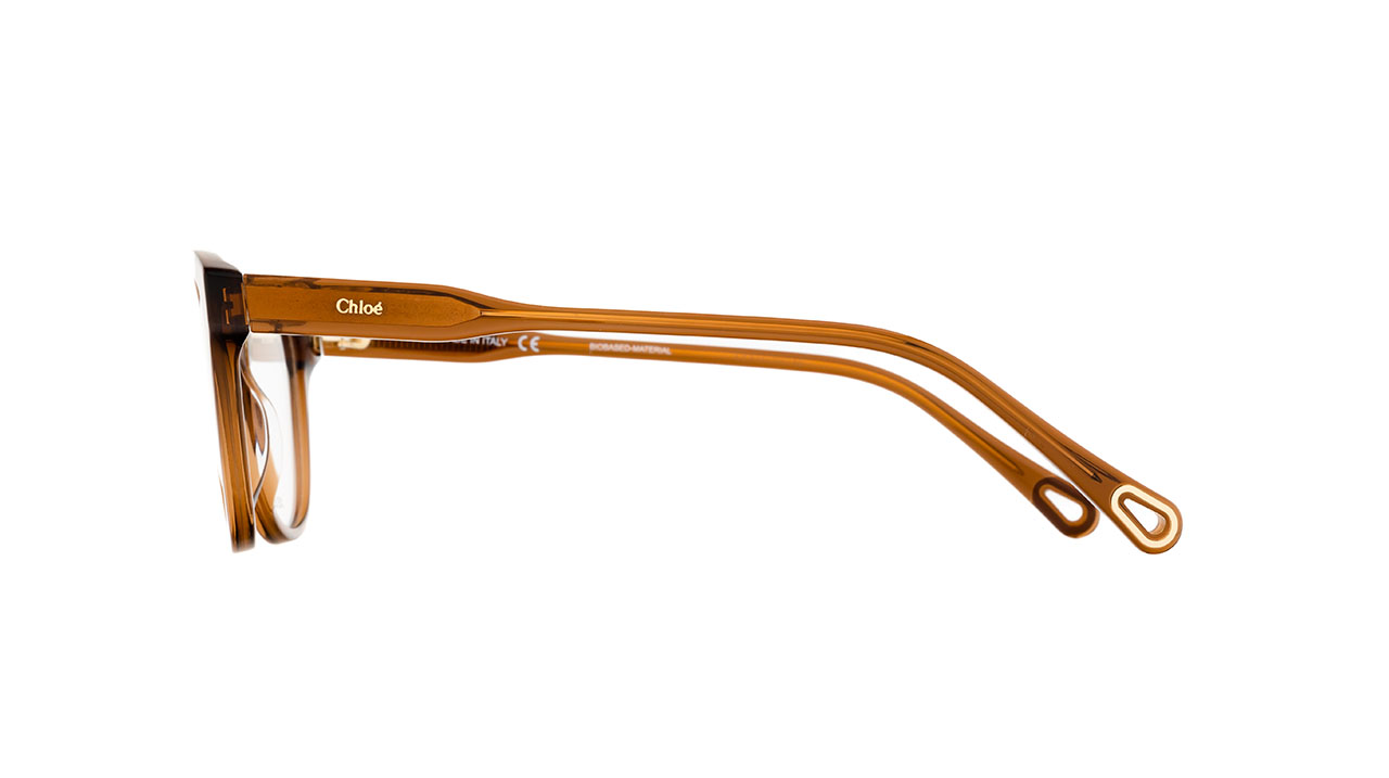 Paire de lunettes de vue Chloe Ch0085o couleur bronze - Côté droit - Doyle