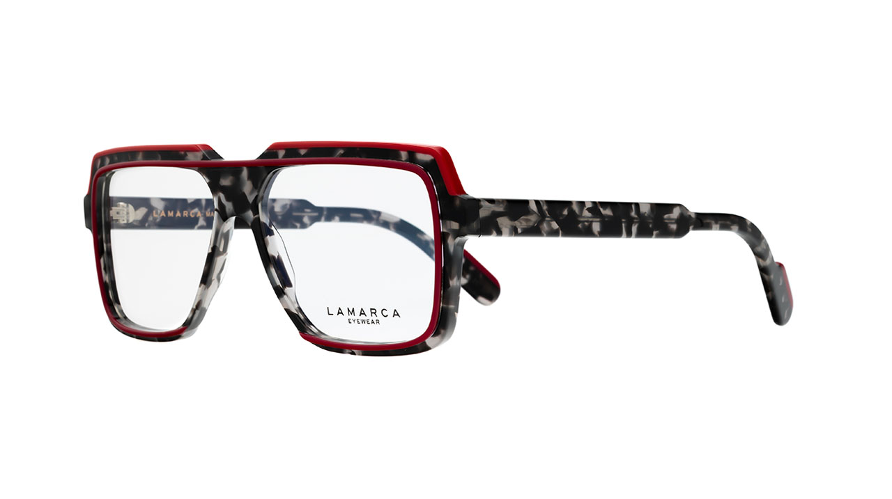 Paire de lunettes de vue Lamarca Policromie 110 couleur rouge - Côté à angle - Doyle