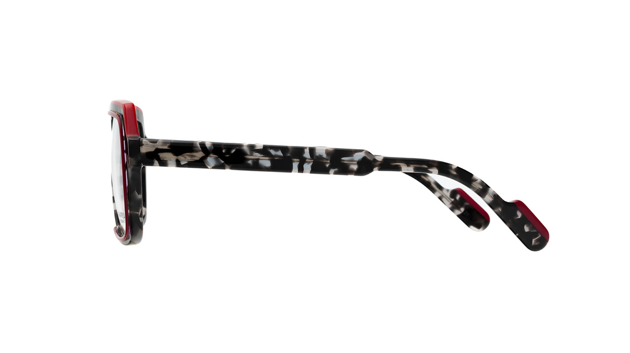 Paire de lunettes de vue Lamarca Policromie 110 couleur rouge - Côté droit - Doyle