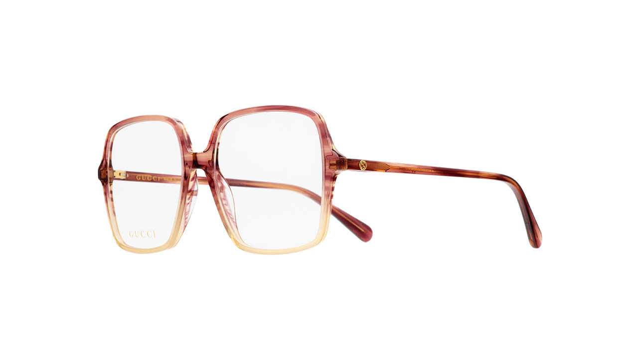 Paire de lunettes de vue Gucci Gg1003o couleur mauve - Côté à angle - Doyle