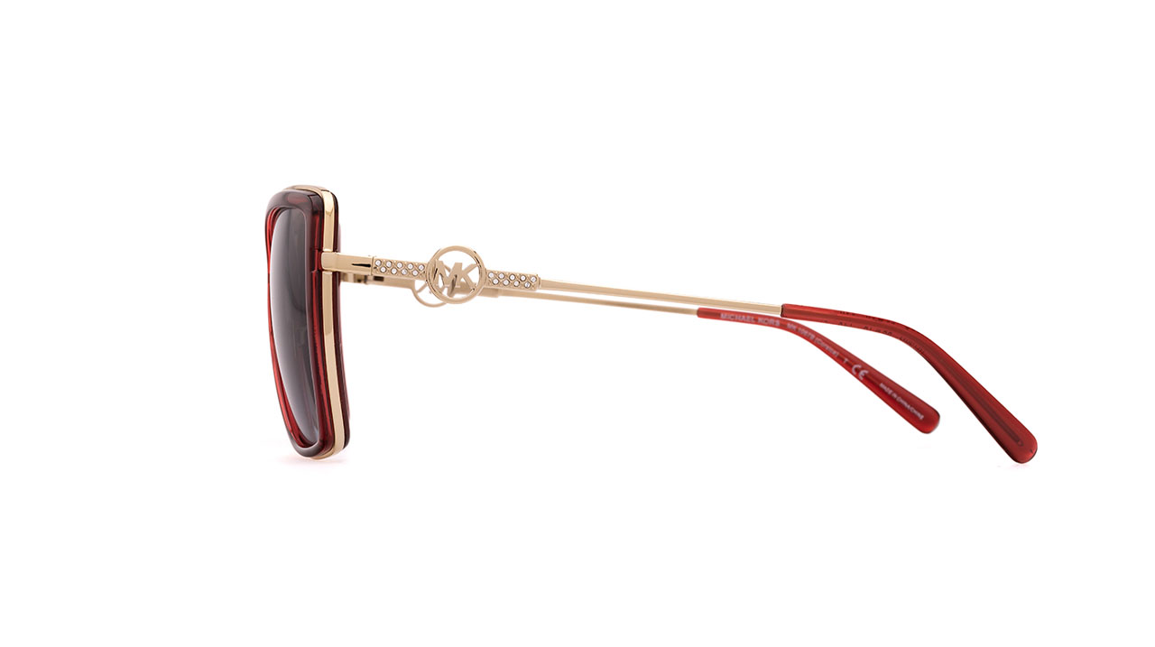 Paire de lunettes de soleil Michael-kors Mk1067b /s couleur rouge - Côté droit - Doyle