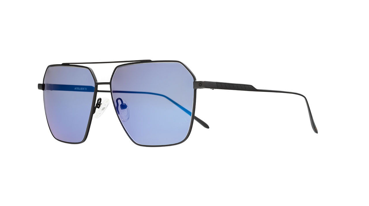 Paire de lunettes de soleil Atelier78 Gustave /s couleur graphite - Côté à angle - Doyle