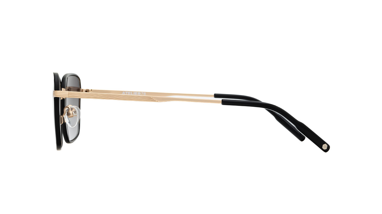 Paire de lunettes de soleil Atelier78 Marvin /s couleur noir or - Côté droit - Doyle