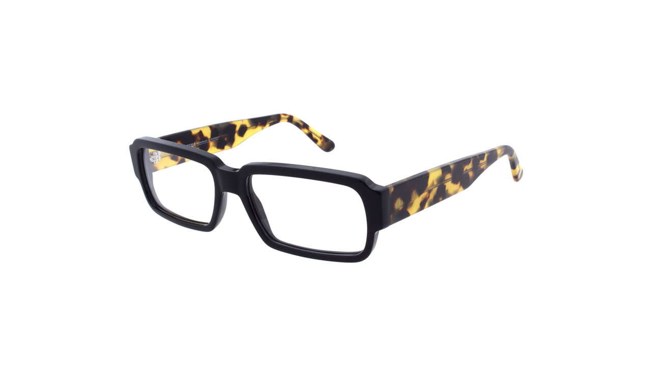 Paire de lunettes de vue Andy-wolf 4607 couleur noir - Côté à angle - Doyle