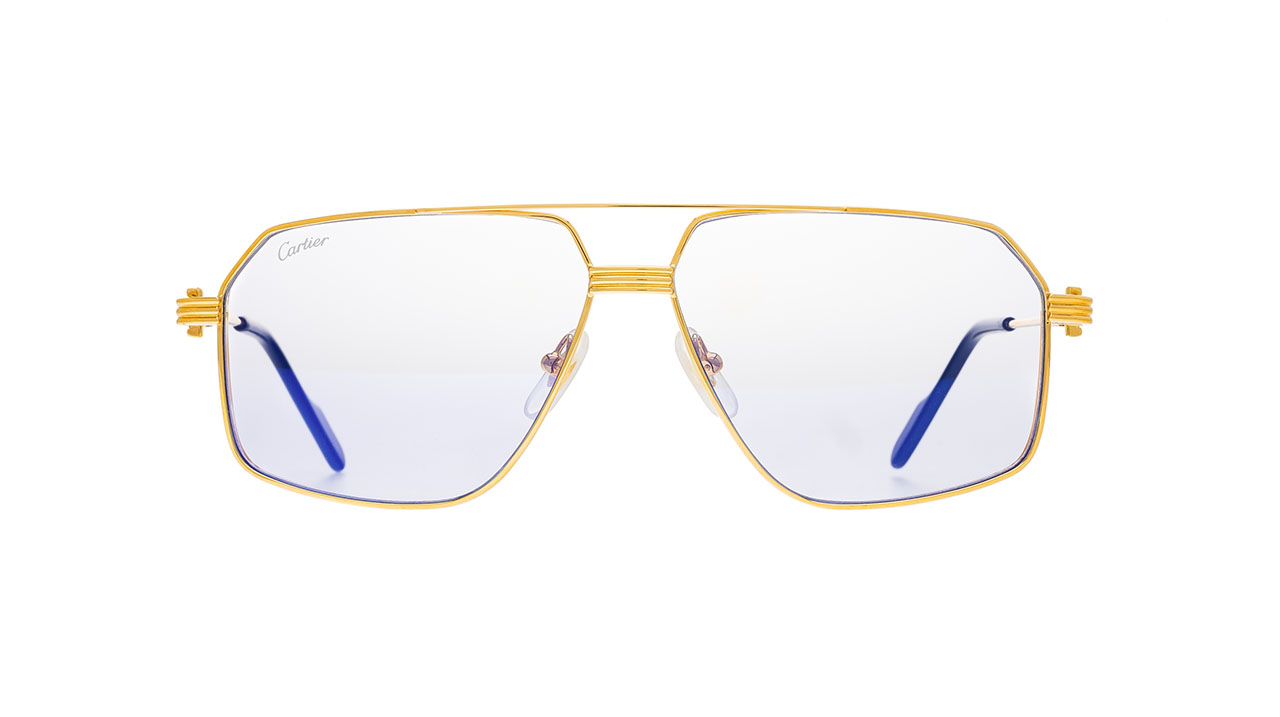 Paire de lunettes de soleil Cartier Ct0270s couleur or - Doyle