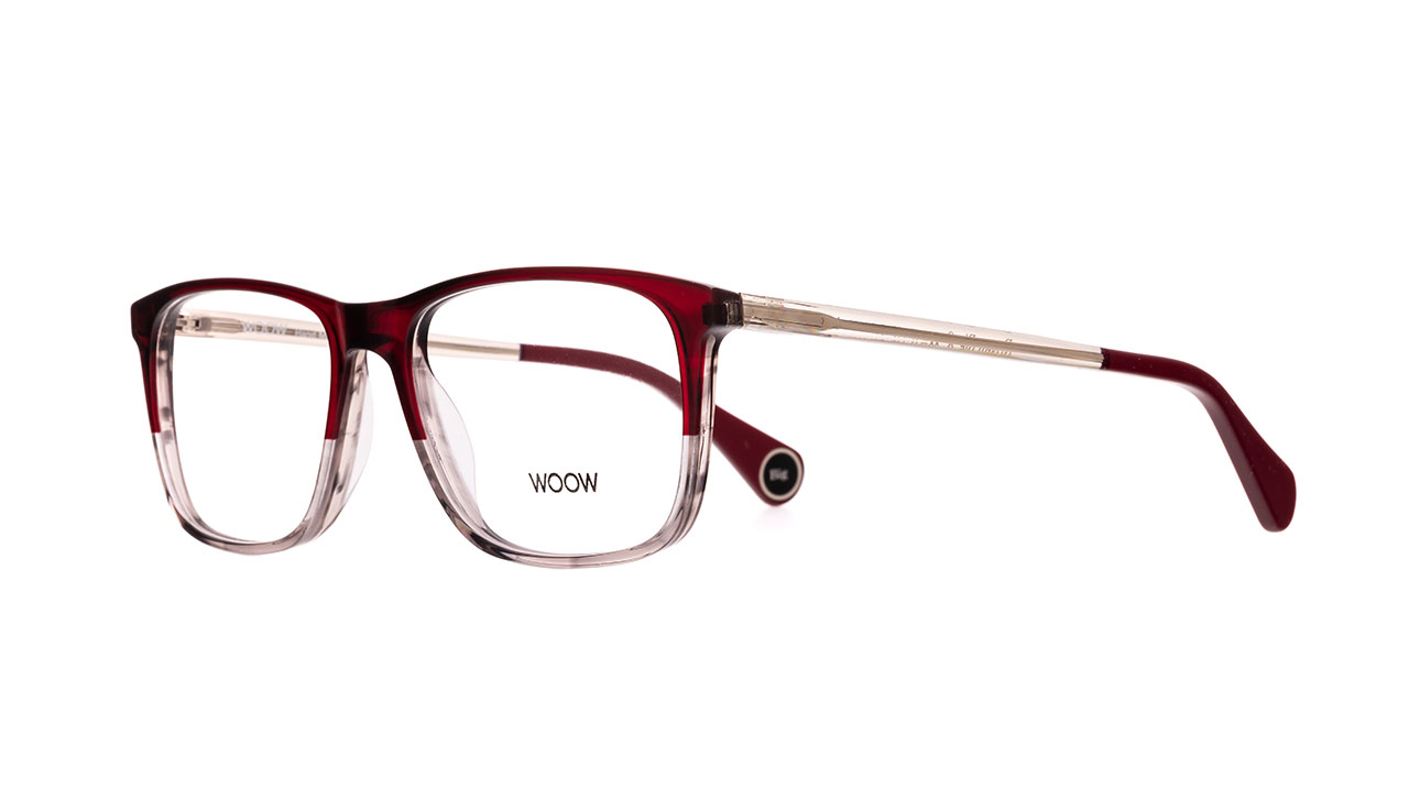 Paire de lunettes de vue Woow Dream big 3 couleur rouge - Côté à angle - Doyle