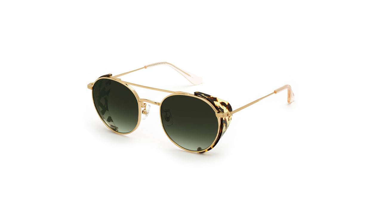 Paire de lunettes de soleil Krewe Tchoup /s couleur or - Côté à angle - Doyle