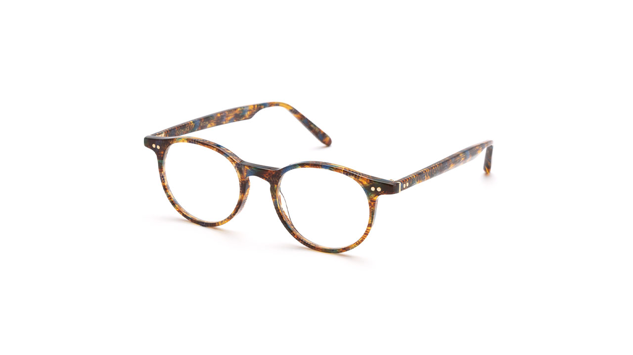 Paire de lunettes de vue Krewe Carson couleur jaune - Côté à angle - Doyle