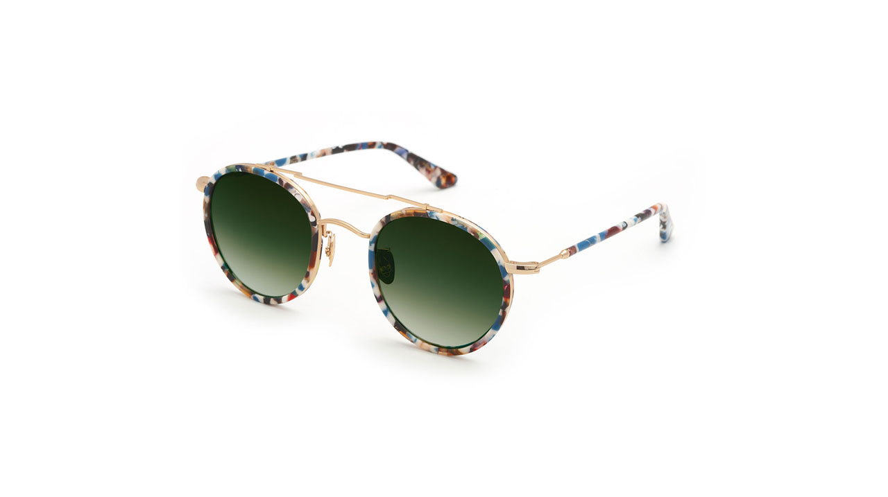 Paire de lunettes de soleil Krewe Porter /s couleur bleu - Côté à angle - Doyle
