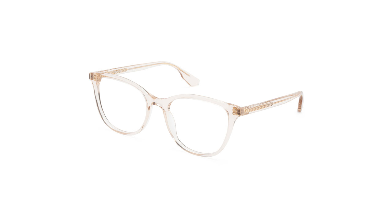Paire de lunettes de vue Krewe Melrose couleur pêche cristal - Côté à angle - Doyle