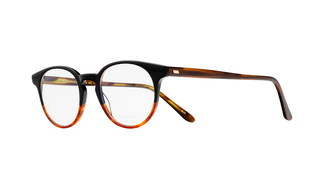 Paire de lunettes de vue Masunaga Gms12 couleur noir - Côté à angle - Doyle