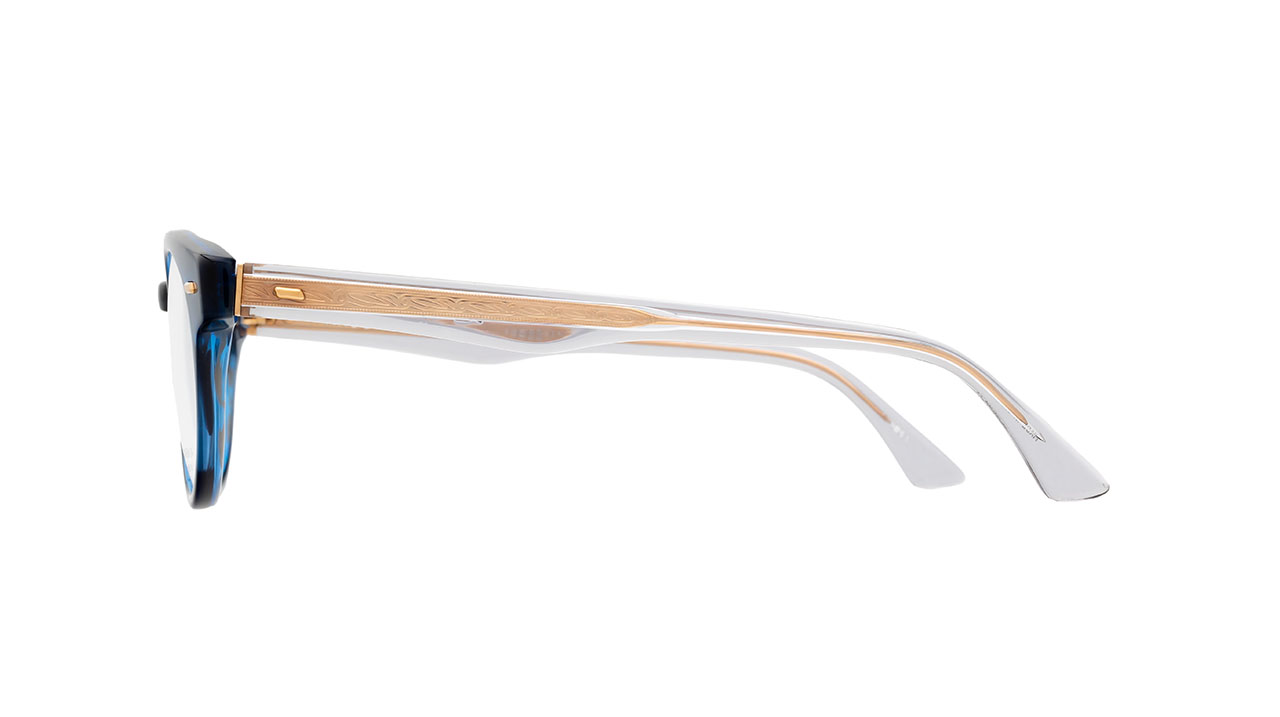 Paire de lunettes de vue Masunaga Mas064 couleur bleu - Côté droit - Doyle