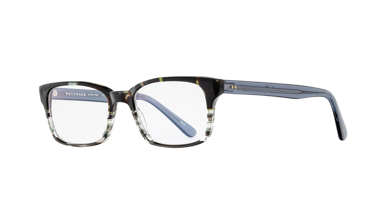 Paire de lunettes de vue Masunaga Mas032 couleur noir - Côté à angle - Doyle