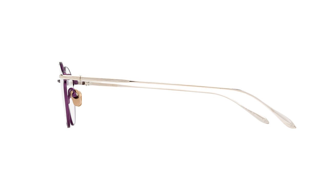 Paire de lunettes de vue Masunaga Juliet couleur mauve - Côté droit - Doyle