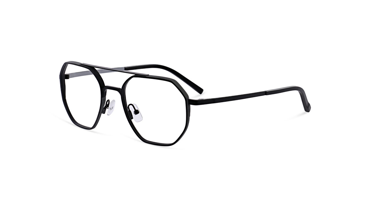 Paire de lunettes de vue Oga 10164o couleur noir - Côté à angle - Doyle