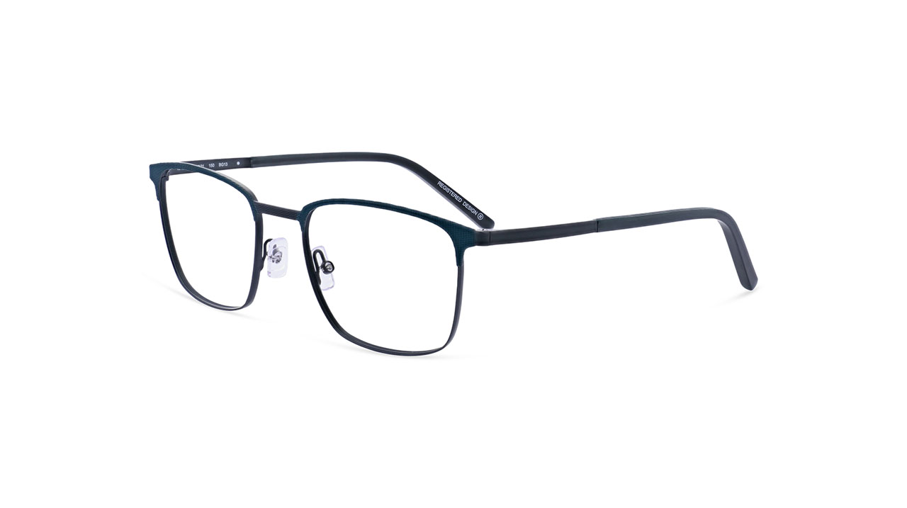 Paire de lunettes de vue Oga 10182o couleur turquoise - Côté à angle - Doyle