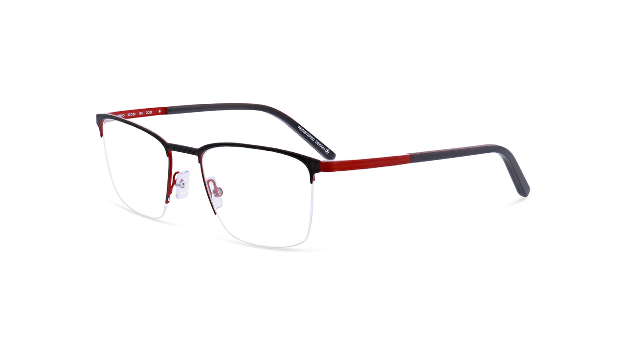 Paire de lunettes de vue Oga 10185o couleur gris - Côté à angle - Doyle
