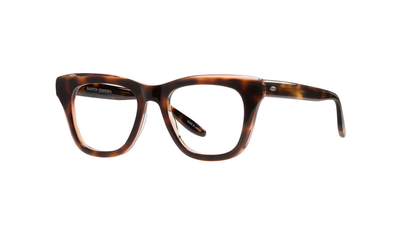 Paire de lunettes de vue Barton-perreira Claudel couleur havane - Côté à angle - Doyle