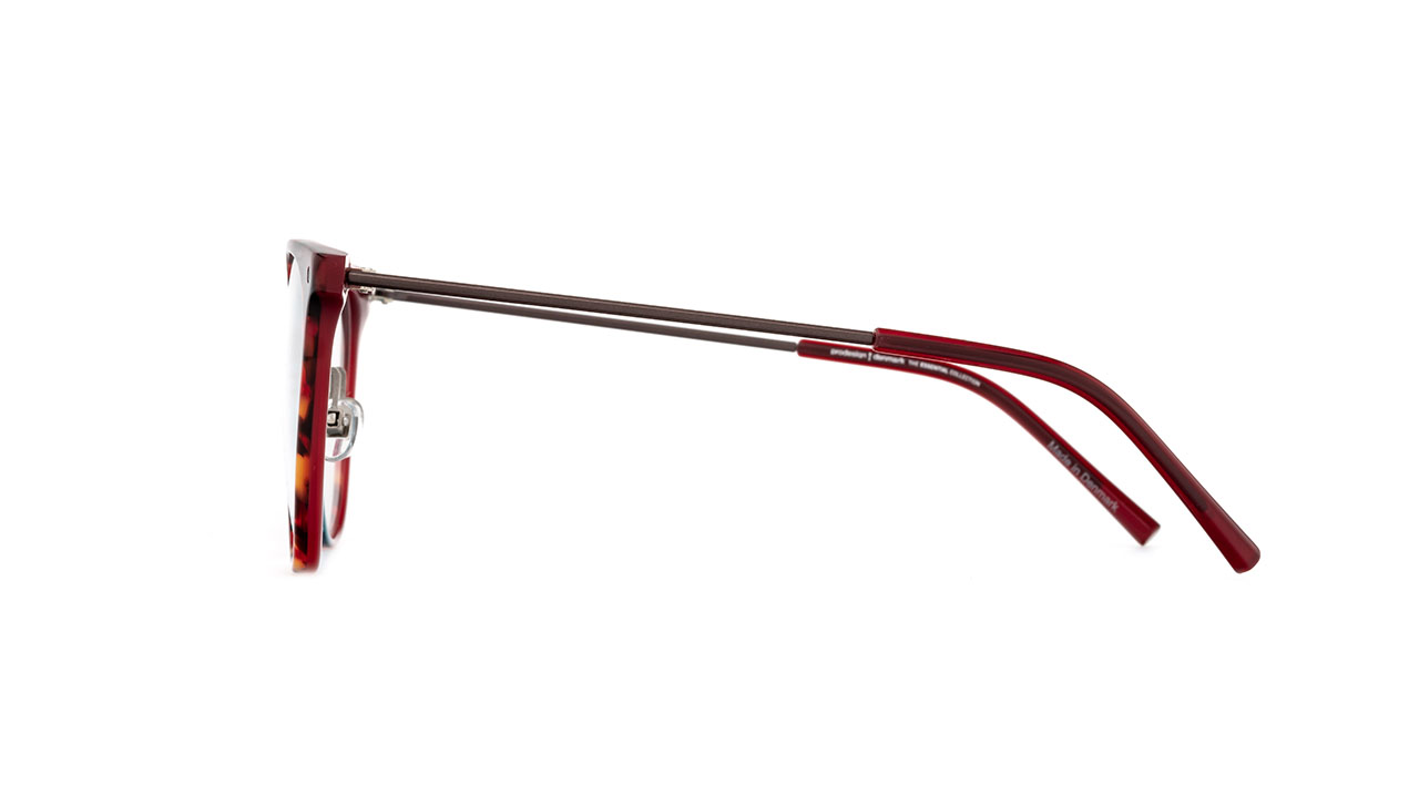 Paire de lunettes de vue Prodesign Hexa 1n couleur rouge - Côté droit - Doyle