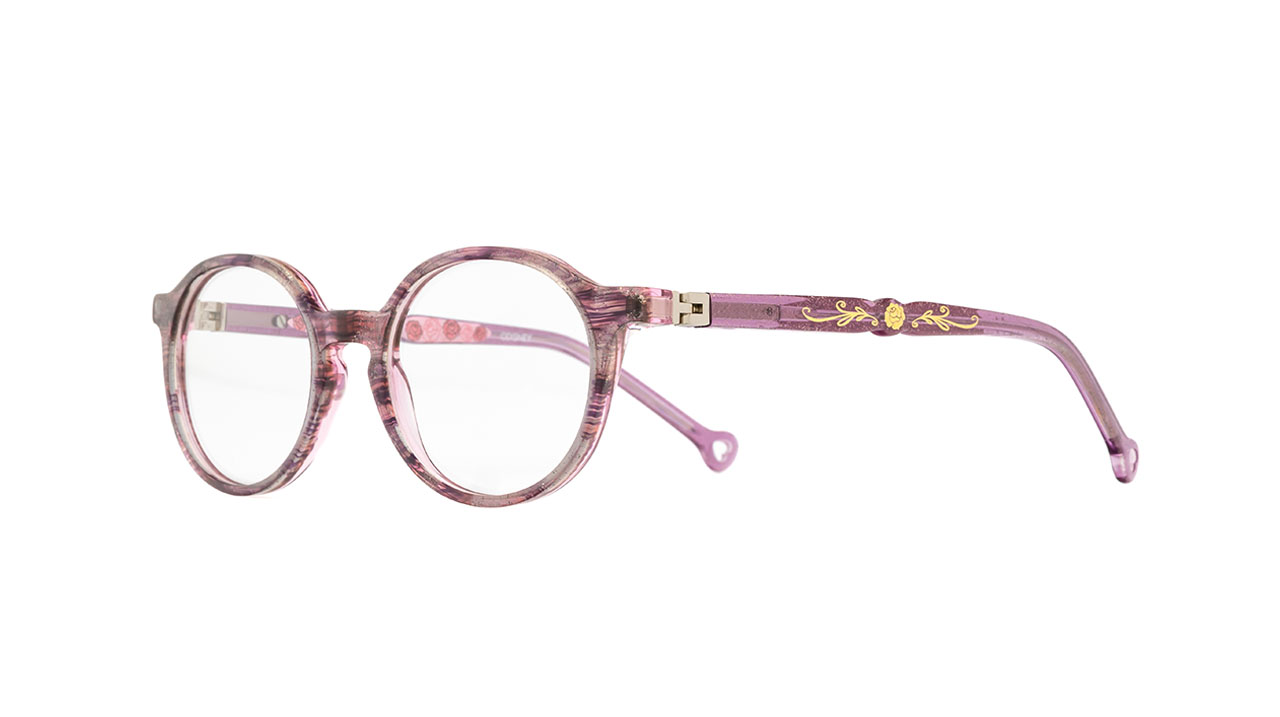 Paire de lunettes de vue Opal-enfant Dpaa171 couleur rose - Côté à angle - Doyle