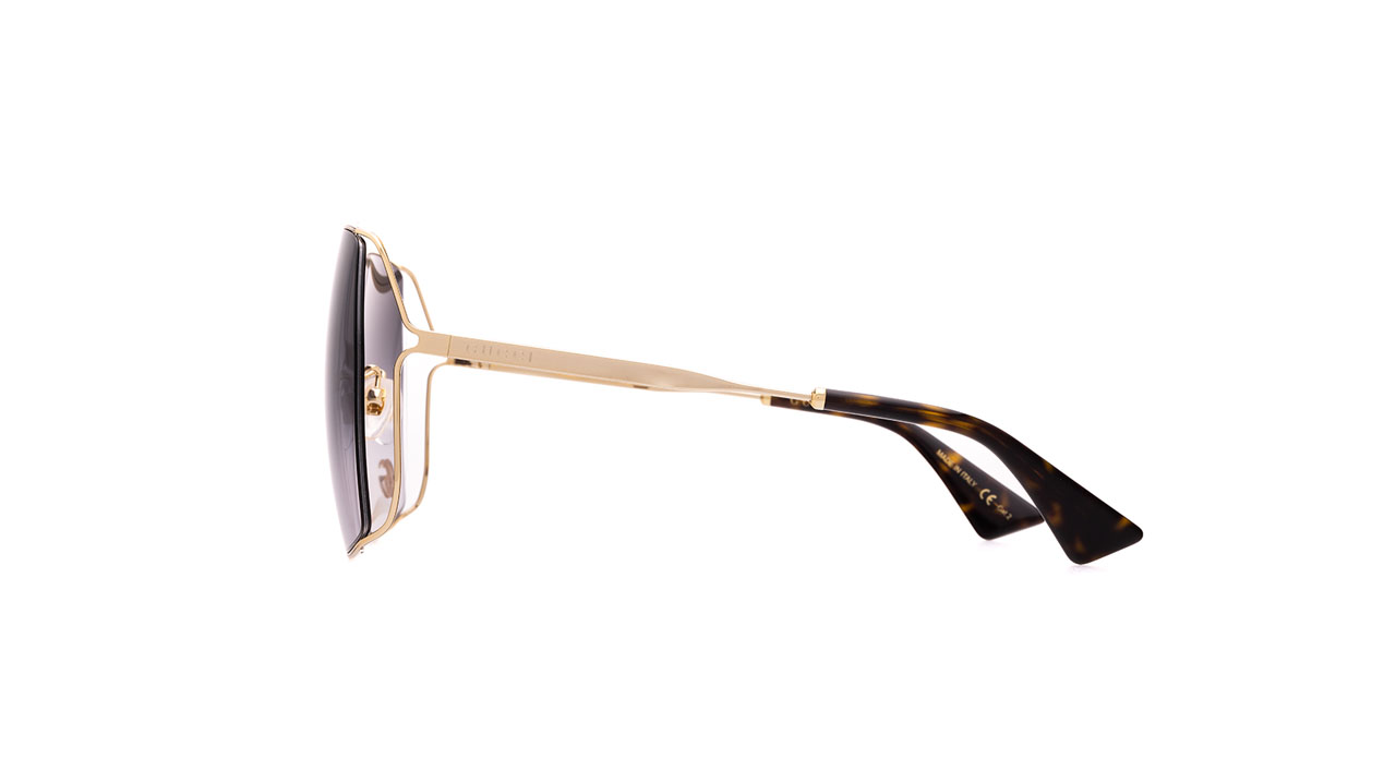 Paire de lunettes de soleil Gucci Gg0817s couleur or - Côté droit - Doyle
