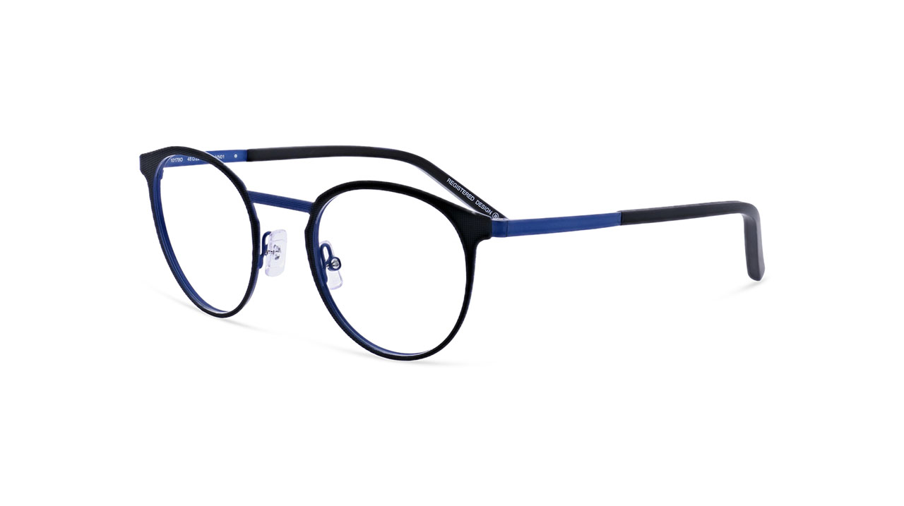 Paire de lunettes de vue Oga 10178o couleur noir - Côté à angle - Doyle