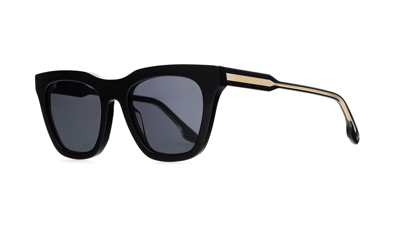 Paire de lunettes de soleil Victoria-beckham Vb630s couleur noir - Côté à angle - Doyle