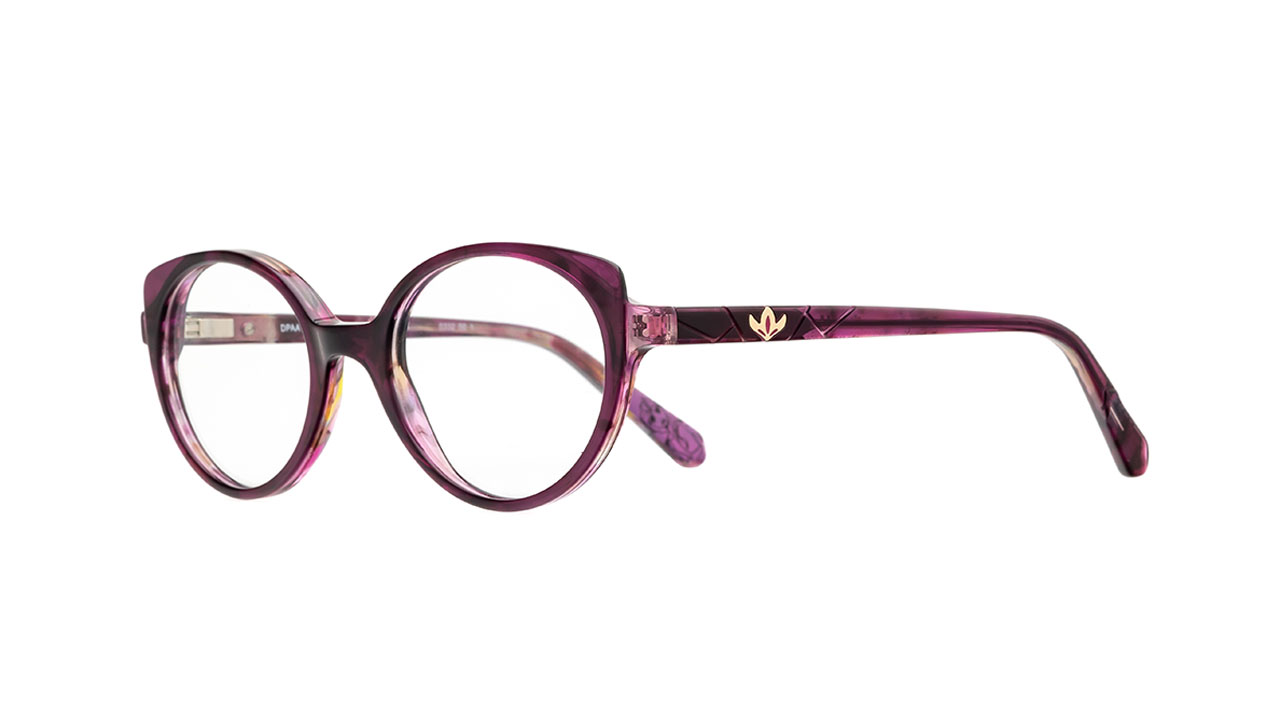 Paire de lunettes de vue Opal-enfant Dpaa176 couleur rose - Côté à angle - Doyle