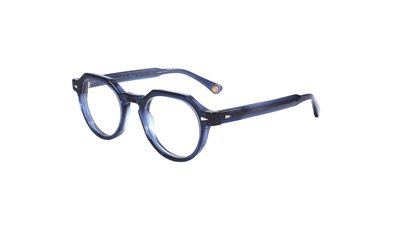 Paire de lunettes de vue Ahlem Rue bosquet couleur marine - Côté à angle - Doyle