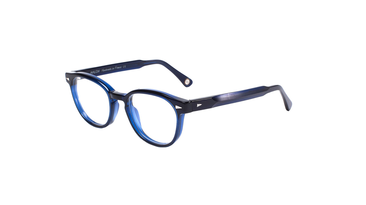 Paire de lunettes de vue Ahlem Rue de charonne couleur marine - Côté à angle - Doyle
