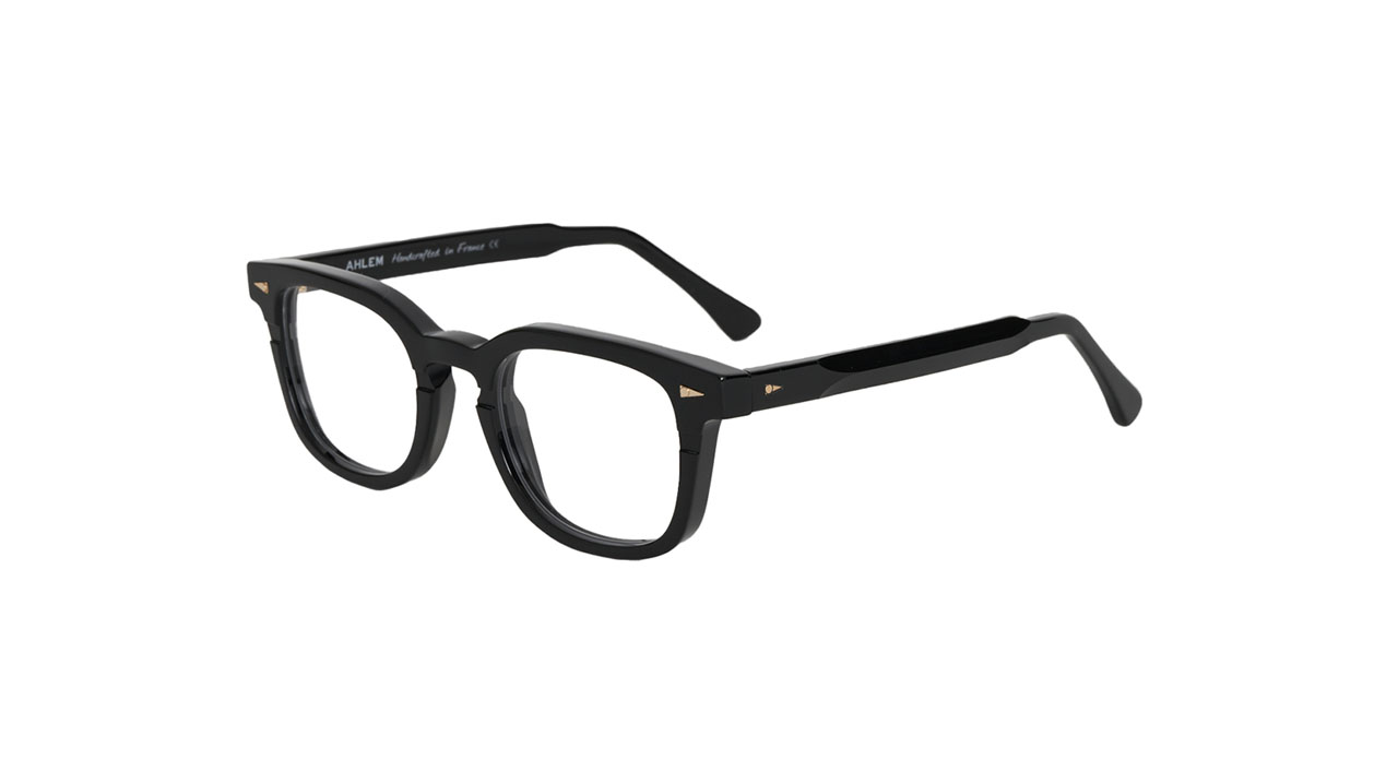 Paire de lunettes de vue Ahlem Rue servan couleur noir - Côté à angle - Doyle