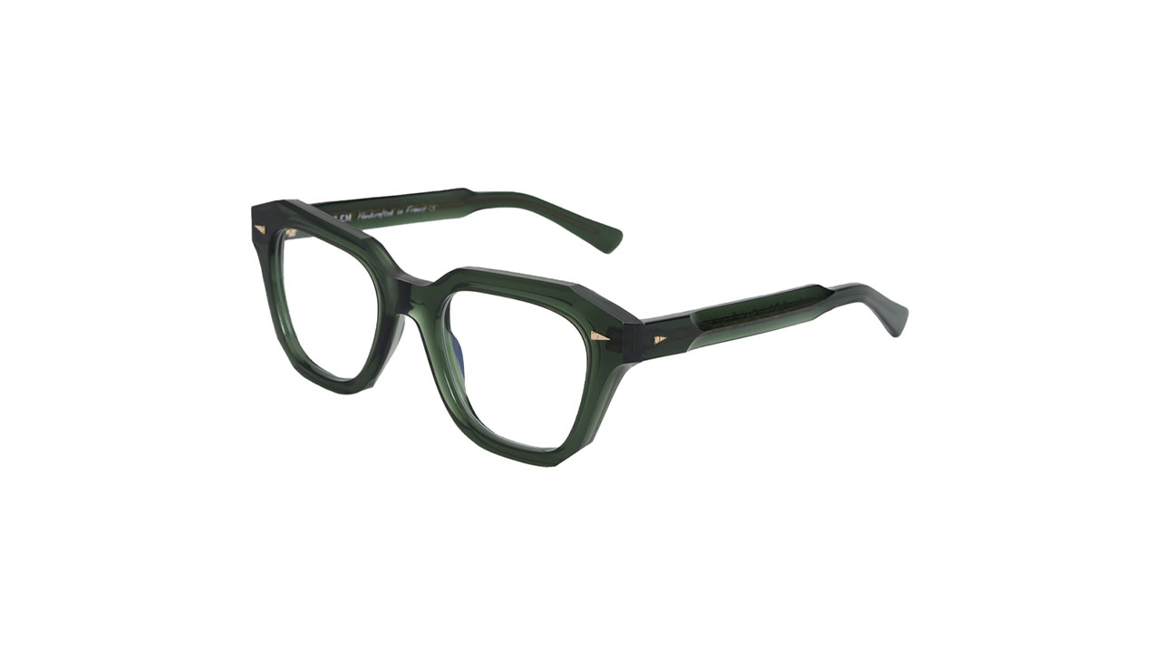 Paire de lunettes de vue Ahlem Pont des arts 8 raw couleur vert - Côté à angle - Doyle