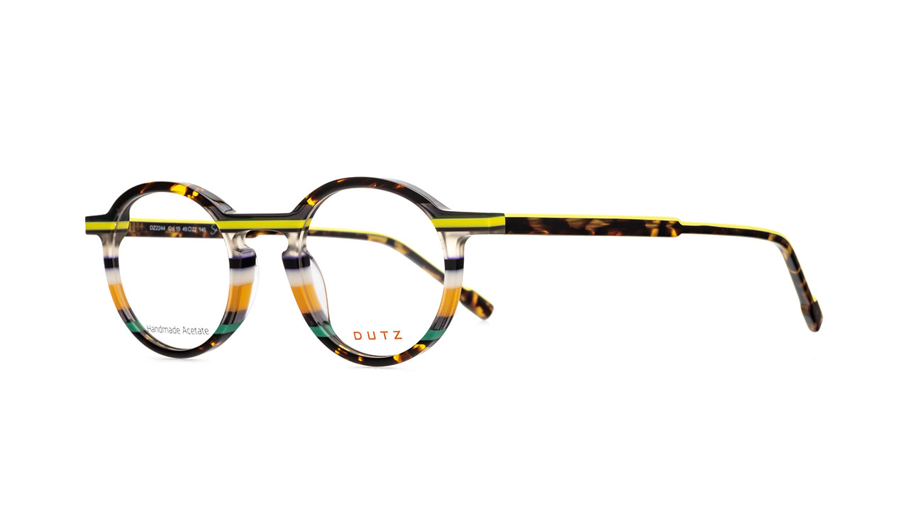 Paire de lunettes de vue Dutz Dz2244 couleur or - Côté à angle - Doyle
