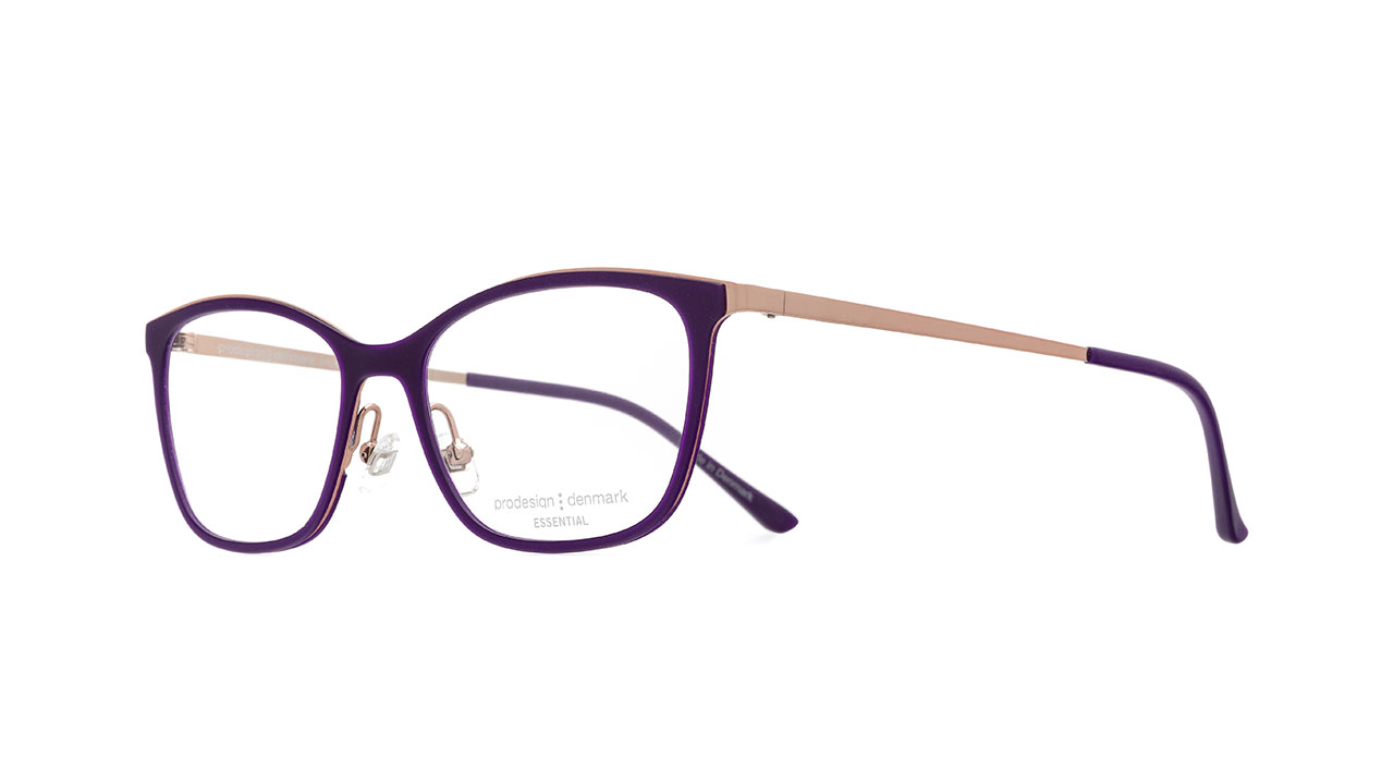Paire de lunettes de vue Prodesign Lifted 2 couleur mauve - Côté à angle - Doyle