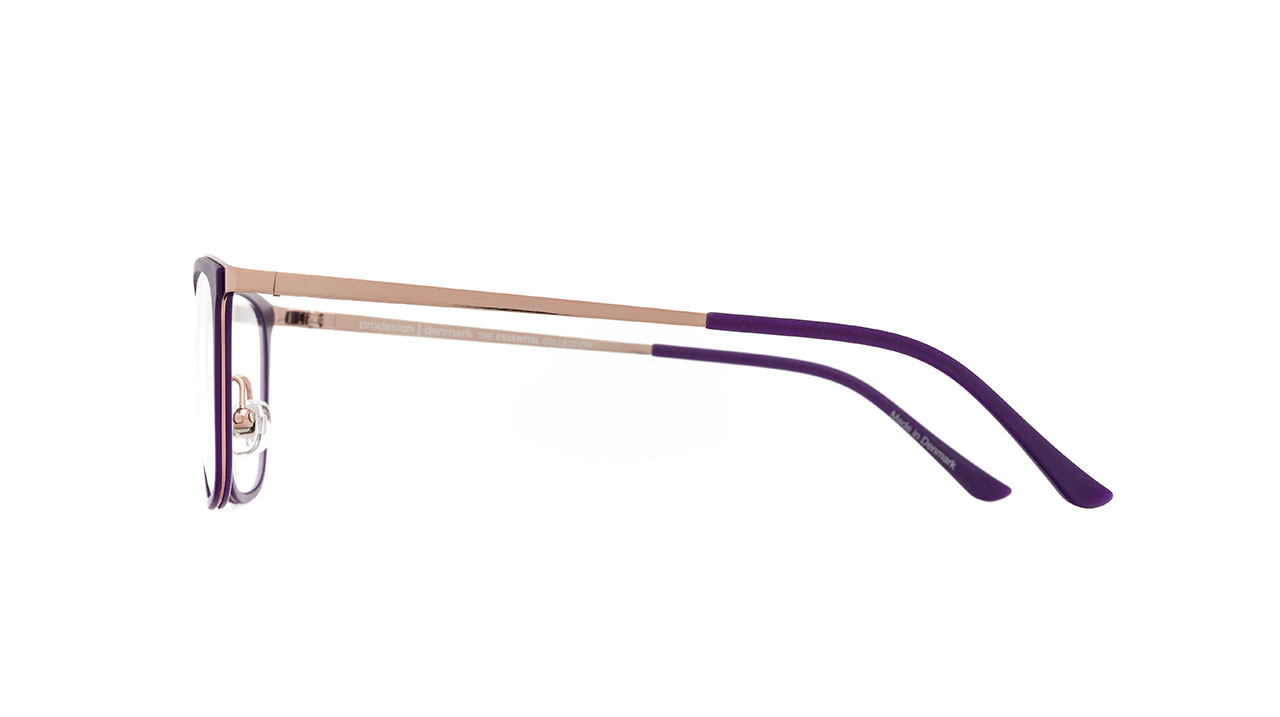 Paire de lunettes de vue Prodesign Lifted 2 couleur mauve - Côté droit - Doyle