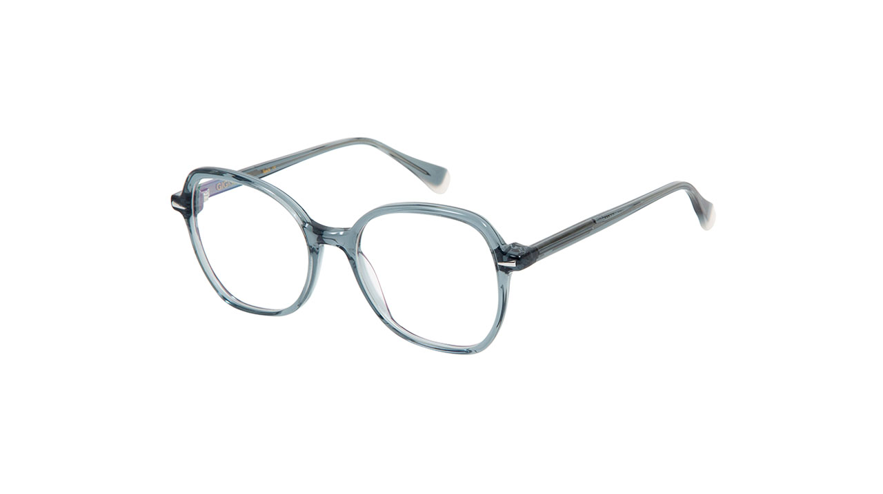 Paire de lunettes de vue Gigi-studio Elma couleur gris - Côté à angle - Doyle