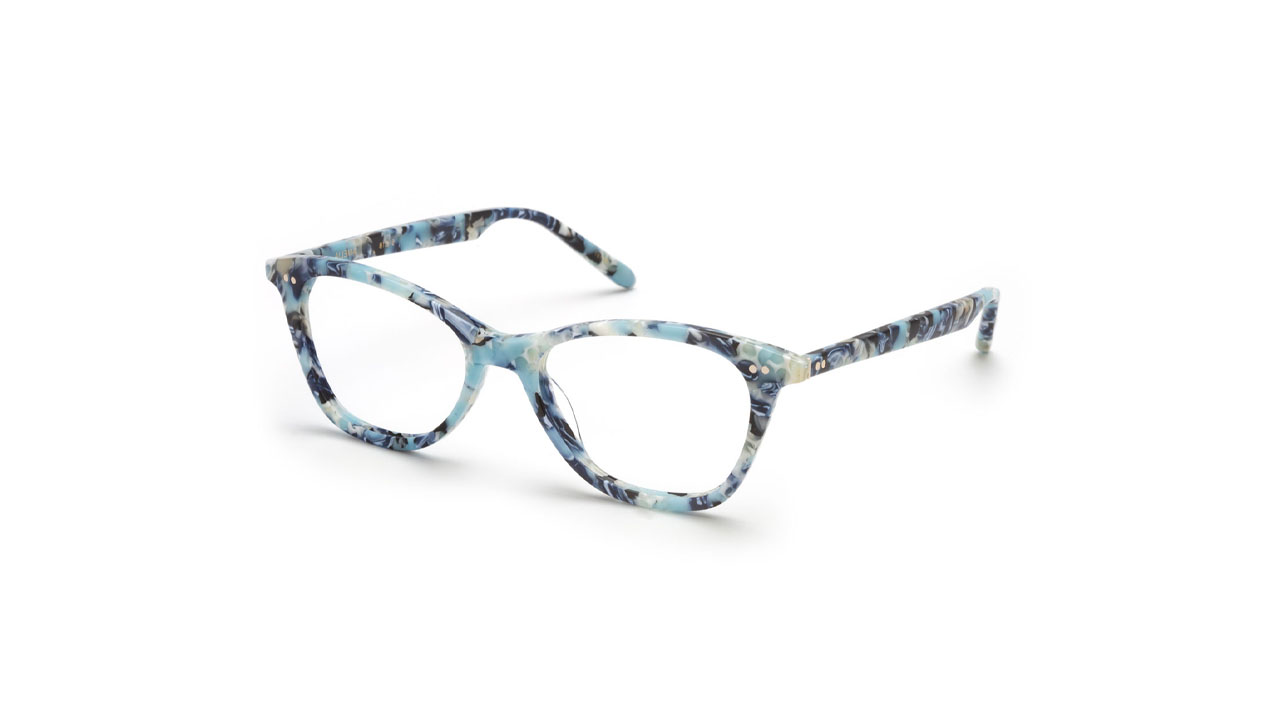 Paire de lunettes de vue Krewe Amelia couleur marine - Côté à angle - Doyle