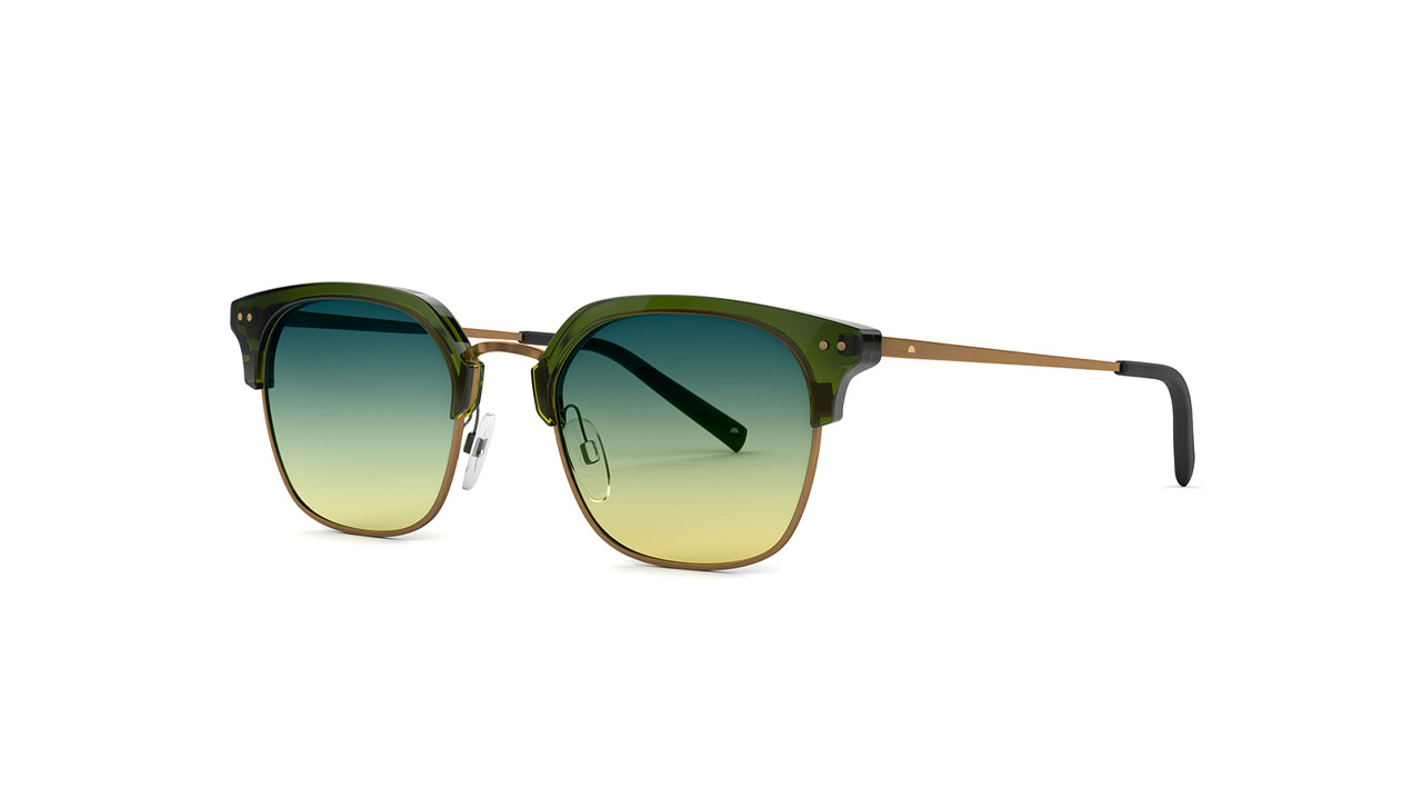 Paire de lunettes de soleil Tens Larsson tropic high /s couleur vert - Côté à angle - Doyle