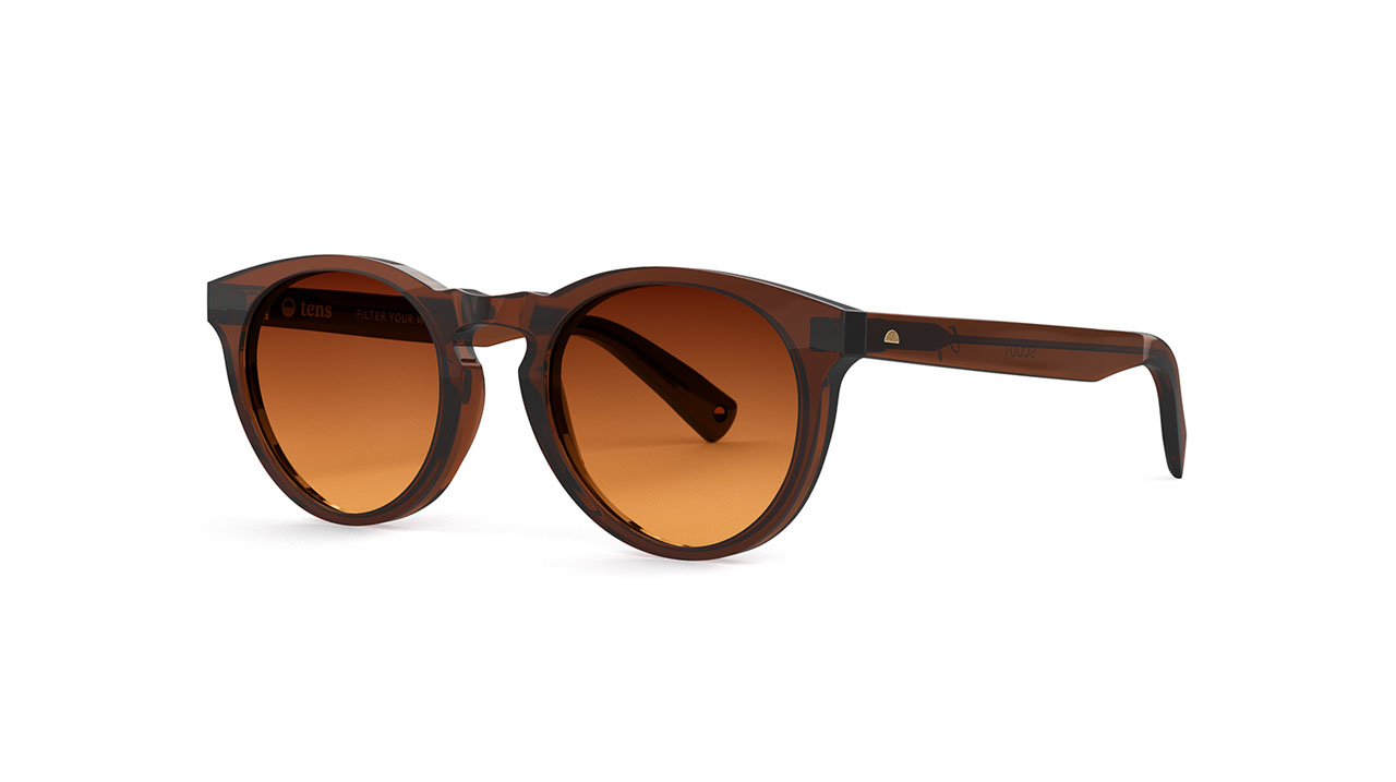 Paire de lunettes de soleil Tens Scout original /s couleur brun - Côté à angle - Doyle